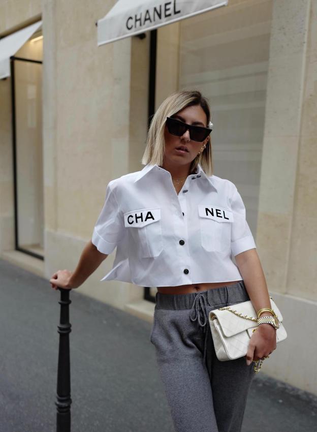 Camisa de chanel sales